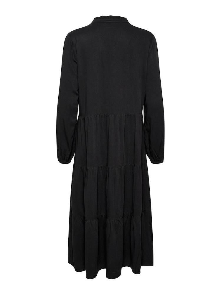 Saint Tropez Edina Long Sleeve Black Midi Dress - Image 6 of 6