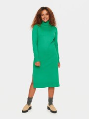Saint Tropez Green Mila Rollneck Knitted Midi Dress - Image 1 of 6