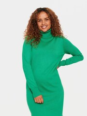 Saint Tropez Green Mila Rollneck Knitted Midi Dress - Image 3 of 6