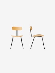 MADE.COM Set of 2 Oak Tambo Dining Chairs - Image 4 of 4