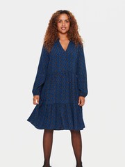 Saint Tropez Eda Knee Length Long Sleeve Black Dress - Image 3 of 6