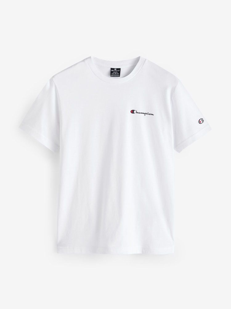 Champion Crewneck White 100% Cotton T-Shirt - Image 1 of 2