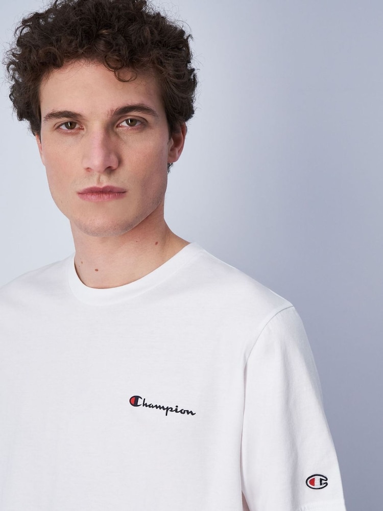 Champion Crewneck White 100% Cotton T-Shirt - Image 2 of 2