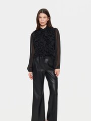 Saint Tropez Lilja Chiffon Ruffle Black Blouses - Image 3 of 6