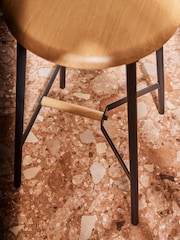 MADE.COM Black and Oak Kabin Bar Stool - Image 3 of 4