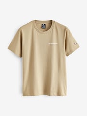Champion Beige Crewneck 100% Cotton T-Shirt - Image 4 of 5