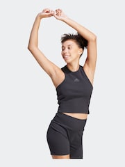 adidas Black Long Rib Vest - Image 4 of 7