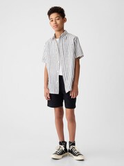 Gap Grey Short Sleeve Linen Cotton Shirt (4-13yrs) - Image 3 of 3