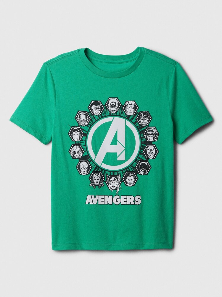 Gap Green Avengers Marvel Avengers Graphic Short Sleeve Crew Neck T-Shirt (4-13yrs) - Image 1 of 1 Gap Green Avengers Marvel Avengers Graphic Short Sleeve Crew Neck T-Shirt (4-13yrs) - Image 1 of 1