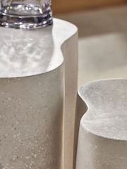 MADE.COM Set of 2 Grey Terrazzo Concrete Marnie Nest of Tables - Image 4 of 6