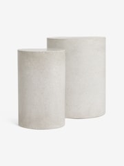 MADE.COM Set of 2 Grey Terrazzo Concrete Marnie Nest of Tables - Image 6 of 6
