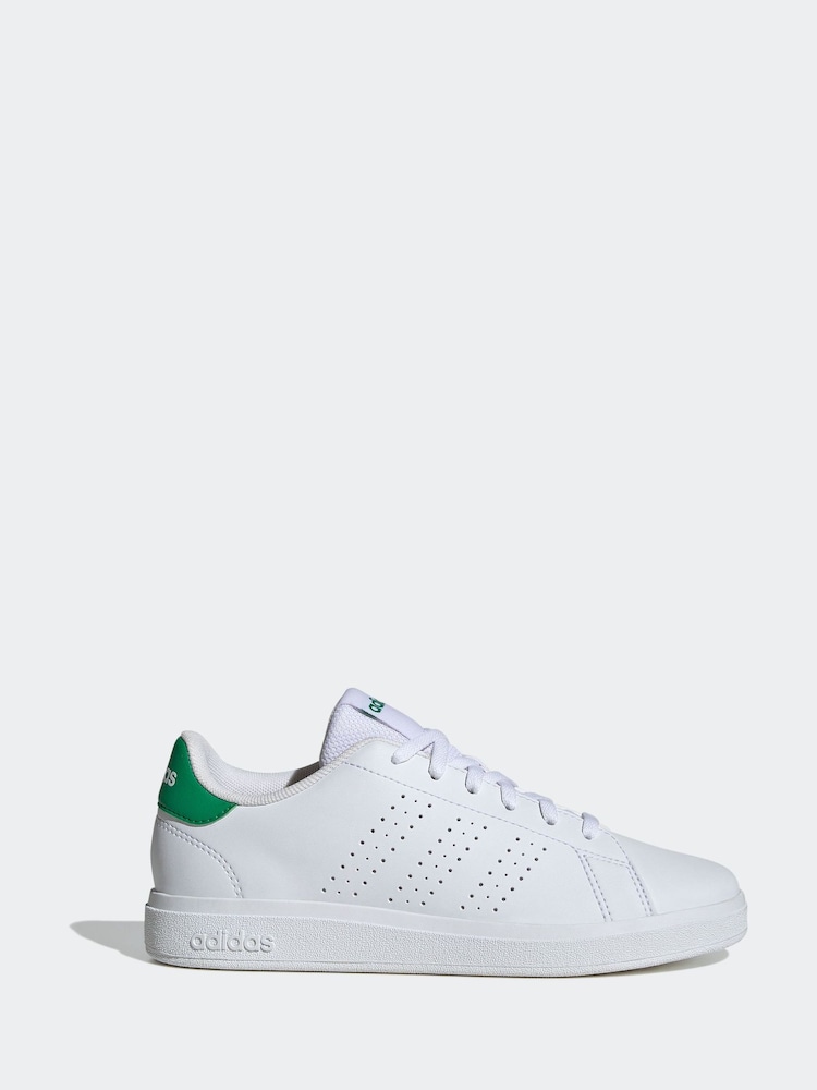 Weiß-grün - adidas Advantage Base 2.0 Lace Junior Trainers - Bild 1 von 9 Weiß-grün - adidas Advantage Base 2.0 Lace Junior Trainers - Bild 1 von 9