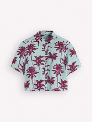 Boden Blue Short Sleeve Linen Shirt - Image 6 of 6