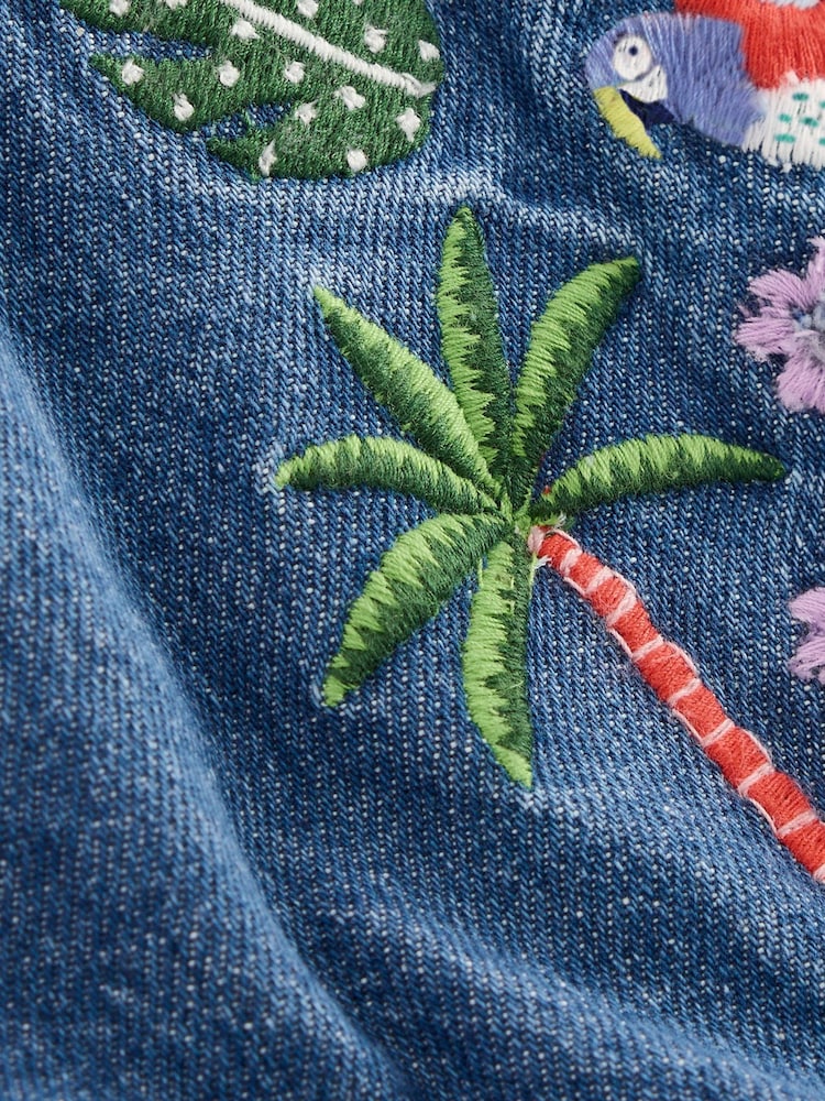 Boden Blue Embroidered Playsuit - Image 3 of 3 Boden Blue Embroidered Playsuit - Image 3 of 3