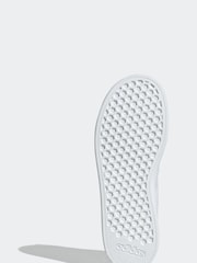 adidas White/Pink Kids Advantage Base 2.0 Trainers - Image 6 of 9