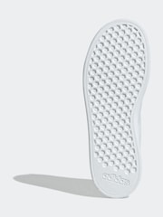 adidas White/Pink Kids Advantage Base 2.0 Trainers - Image 7 of 9
