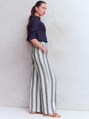 Boden Blue Belgravia Linen Trousers - Image 6 of 7
