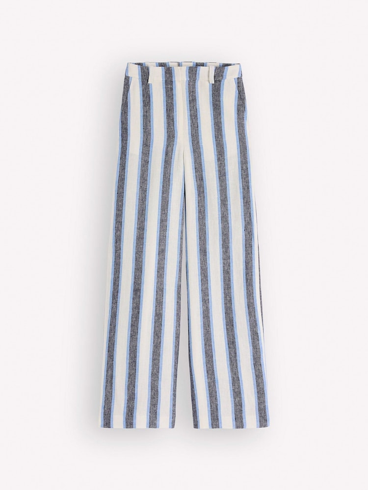 Boden Blue Belgravia Linen Trousers - Image 7 of 7