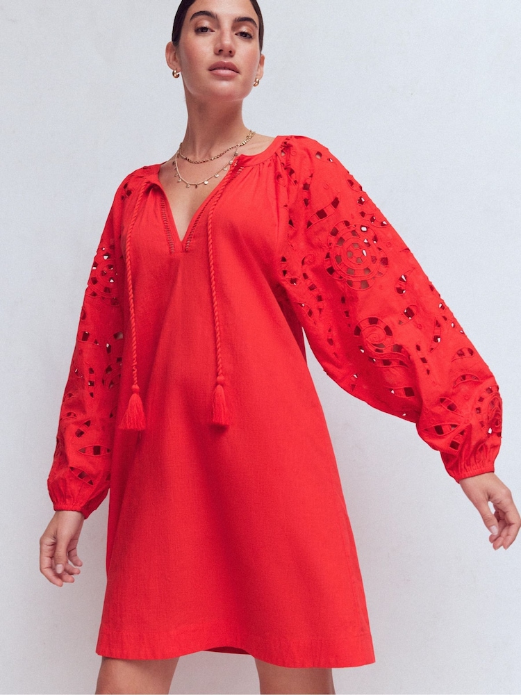 Boden Embroidered Sleeve Kaftan - Imagen 1 de 6