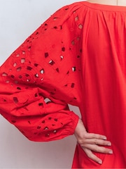 Boden Embroidered Sleeve Kaftan - Imagen 2 de 6