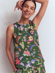 Boden Green Relaxed Sleeveless Shell Top - Image 2 of 6