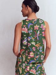 Boden Green Relaxed Sleeveless Shell Top - Image 3 of 6