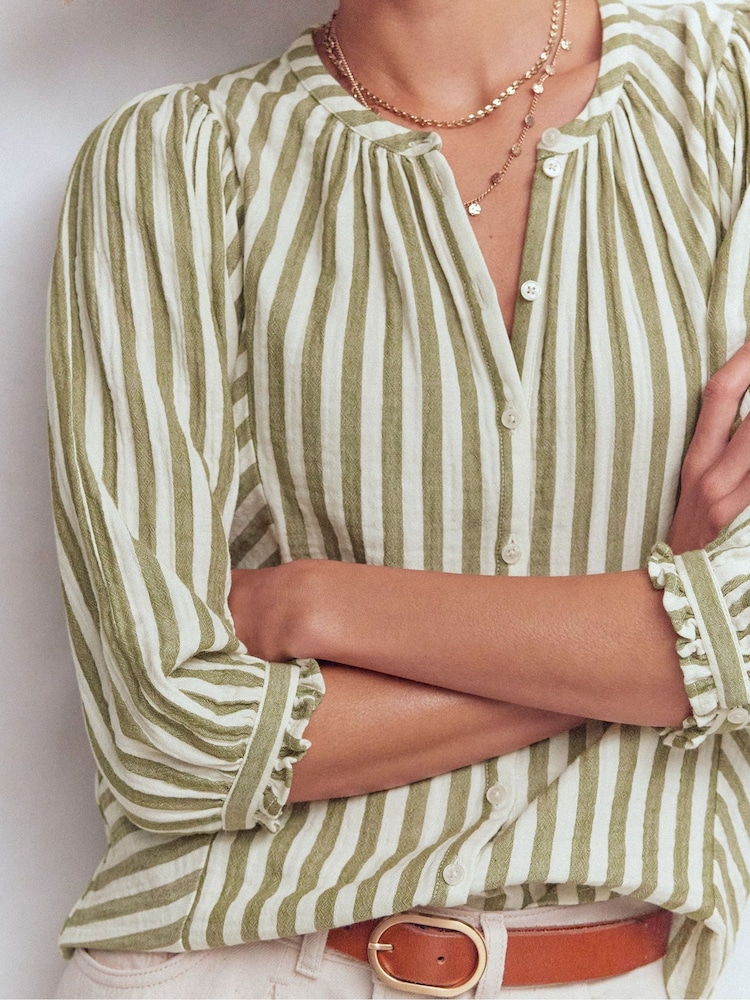 Boden Green Camille Double Cloth Top - Image 2 of 5 Boden Green Camille Double Cloth Top - Image 2 of 5