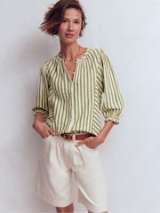 Boden Green Camille Double Cloth Top - Image 4 of 5