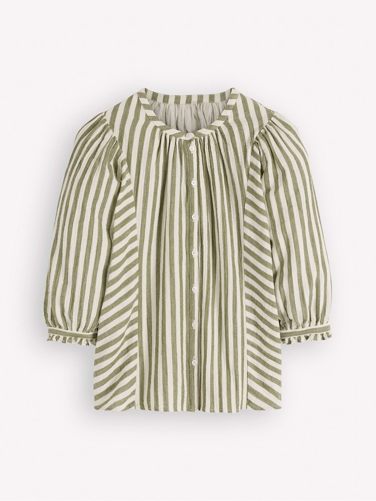 Boden Green Camille Double Cloth Top - Image 5 of 5 Boden Green Camille Double Cloth Top - Image 5 of 5