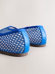 Cobalt Blue Forever Comfort® Round Toe Mesh Ballerina Flats - Image 9 of 9