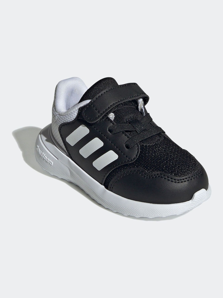 adidas Black/White Tensaur Run 3.0 Infant Kids Trainers - Image 3 of 8