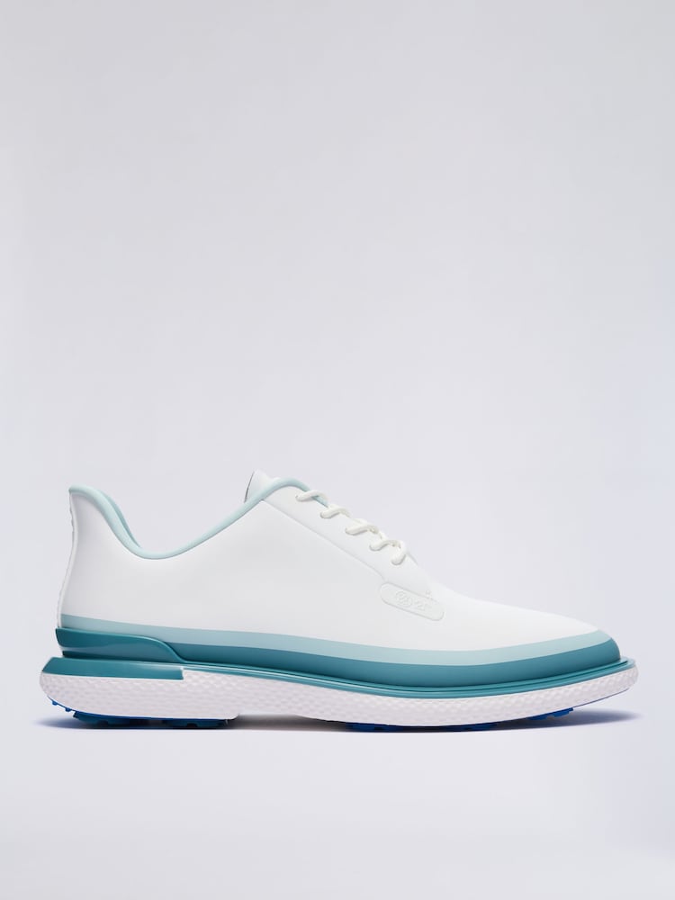 G/Fore White Gallivan2R Tuxedo Stripe Golf Shoes - Image 2 of 6 G/Fore White Gallivan2R Tuxedo Stripe Golf Shoes - Image 2 of 6