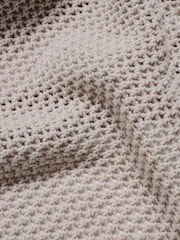 Tailored Athlete Natural Muscle Fit Colour Block Crochet Knitted Shirt - Image 7 of 7