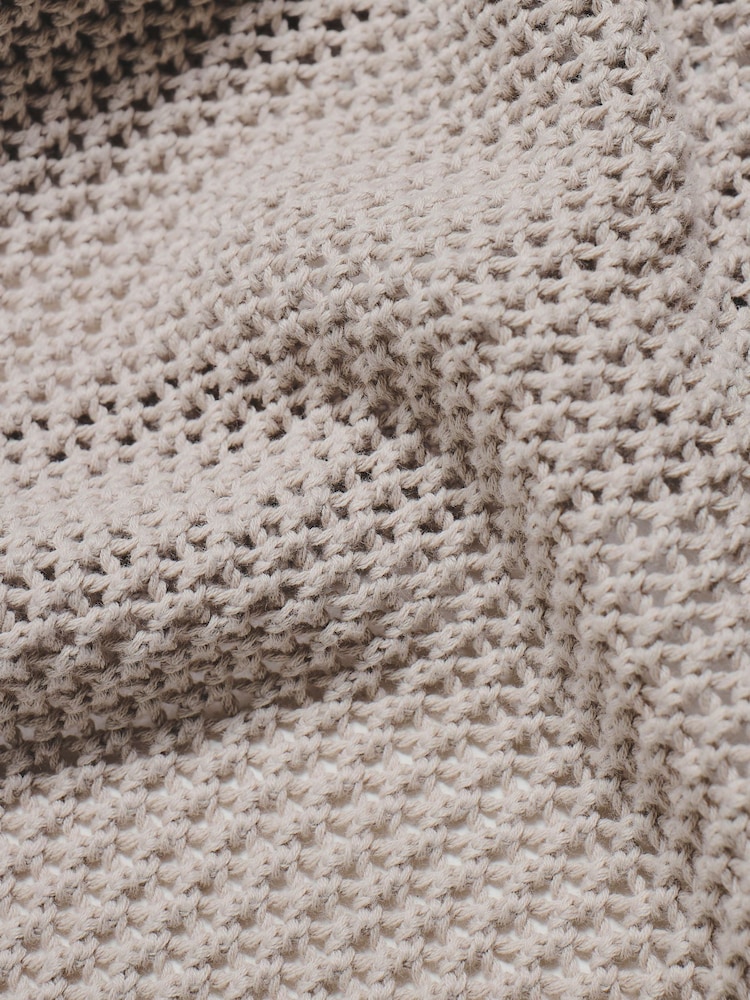 Tailored Athlete Natural Muscle Fit Colour Block Crochet Knitted Shirt - Image 7 of 7 Tailored Athlete Natural Muscle Fit Colour Block Crochet Knitted Shirt - Image 7 of 7