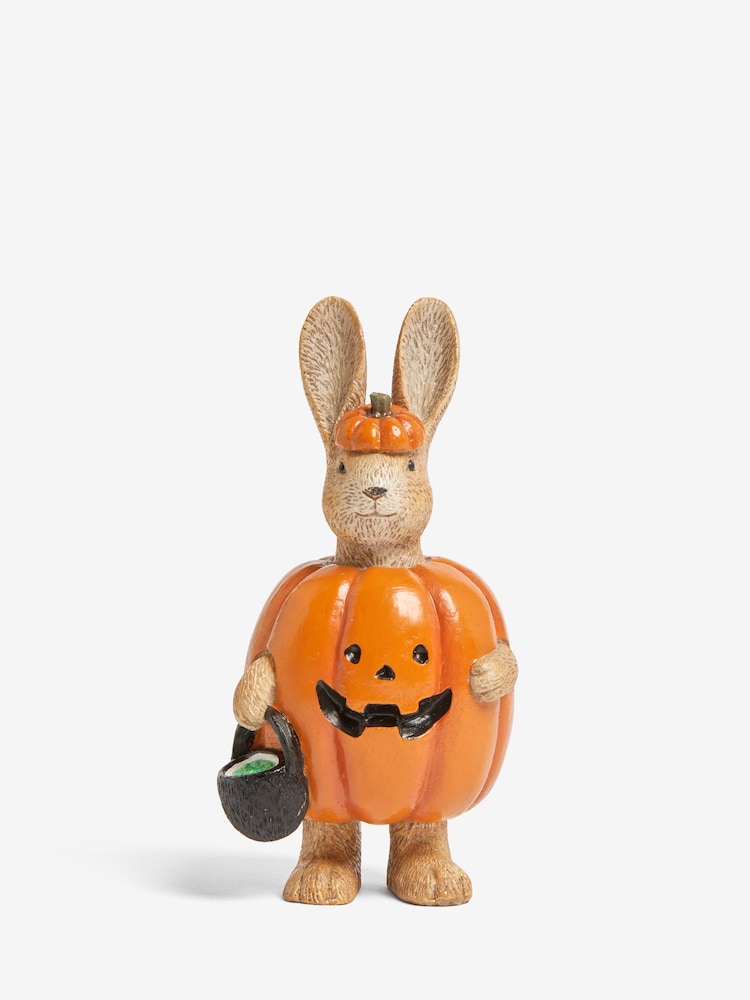Black Halloween Trick or Treat Rosie Rabbit Ornament - Image 2 of 4