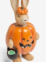 Black Halloween Trick or Treat Rosie Rabbit Ornament - Image 4 of 4