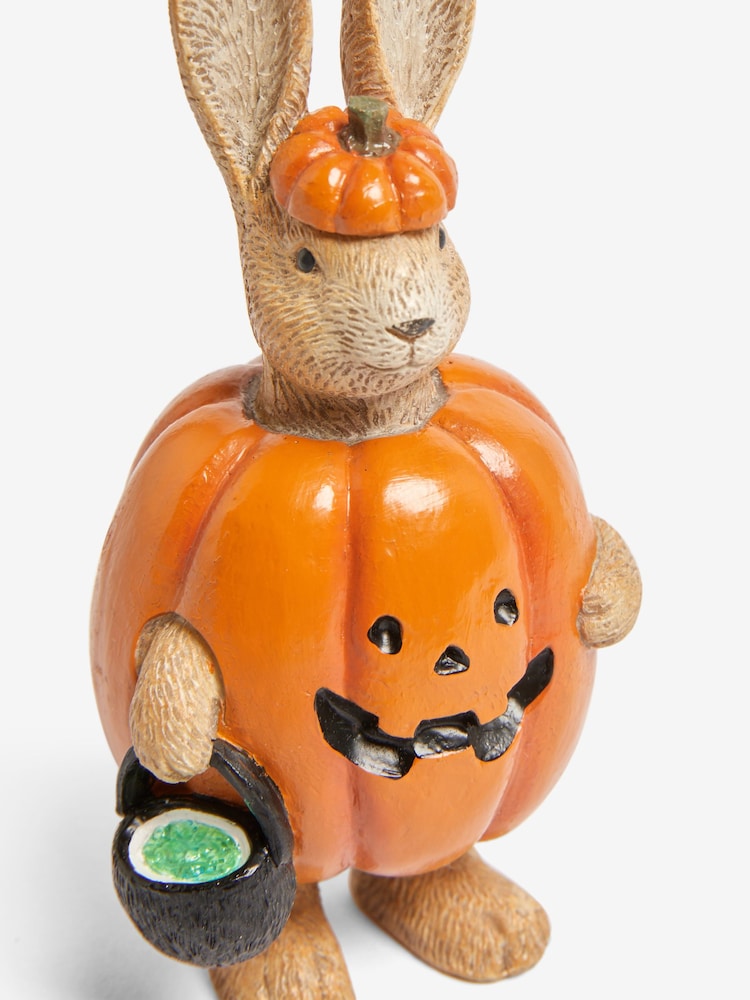 Black Halloween Trick or Treat Rosie Rabbit Ornament - Image 4 of 4