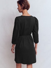 Boden Black Cary V-Neck Jersey Dress - Image 3 of 5