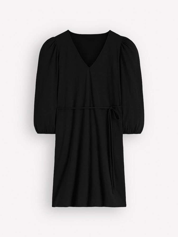 Boden Black Cary V-Neck Jersey Dress - Image 5 of 5