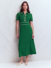 Boden Green Etta Piping Trim Ponte Dress - Image 1 of 6