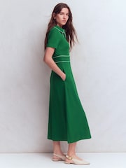 Boden Green Etta Piping Trim Ponte Dress - Image 4 of 6