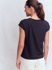 Boden Blue Louisa Slub T-Shirt - Image 3 of 5