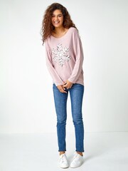 Roman Pink Snowflake Knitted Top - Image 3 of 4