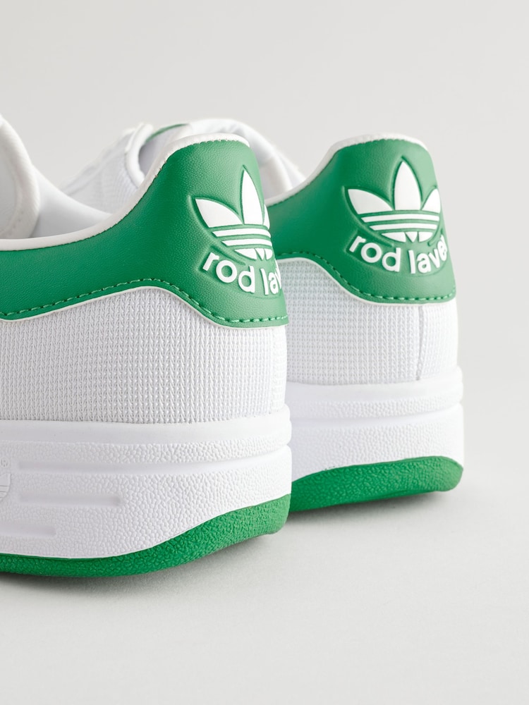 adidas Originals White Rod Laver Trainers - Image 4 of 6