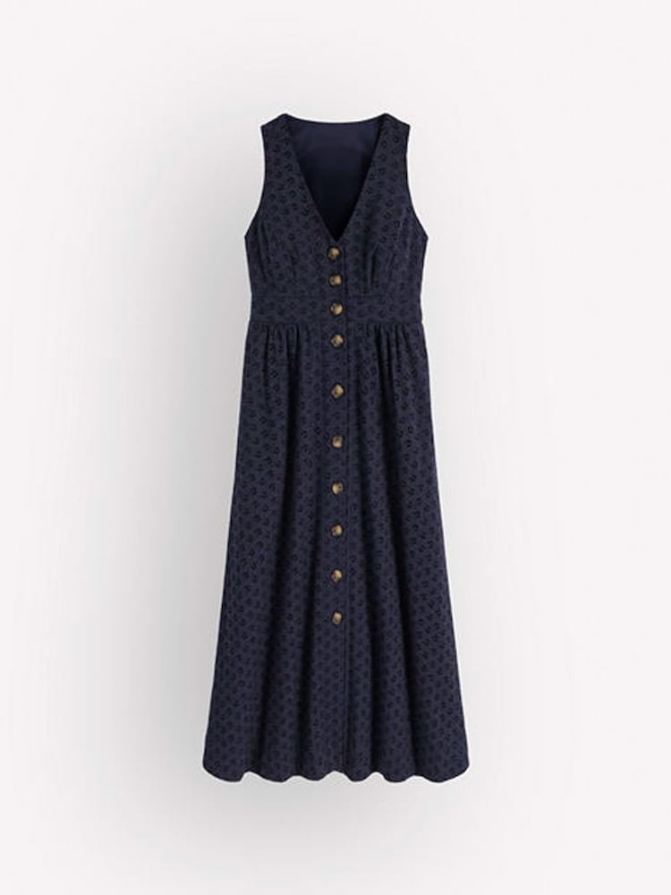 Boden Blue Catherine Broderie Dress - Image 5 of 5 Boden Blue Catherine Broderie Dress - Image 5 of 5