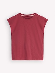 Boden Red Louisa Slub T-Shirt - Image 5 of 5
