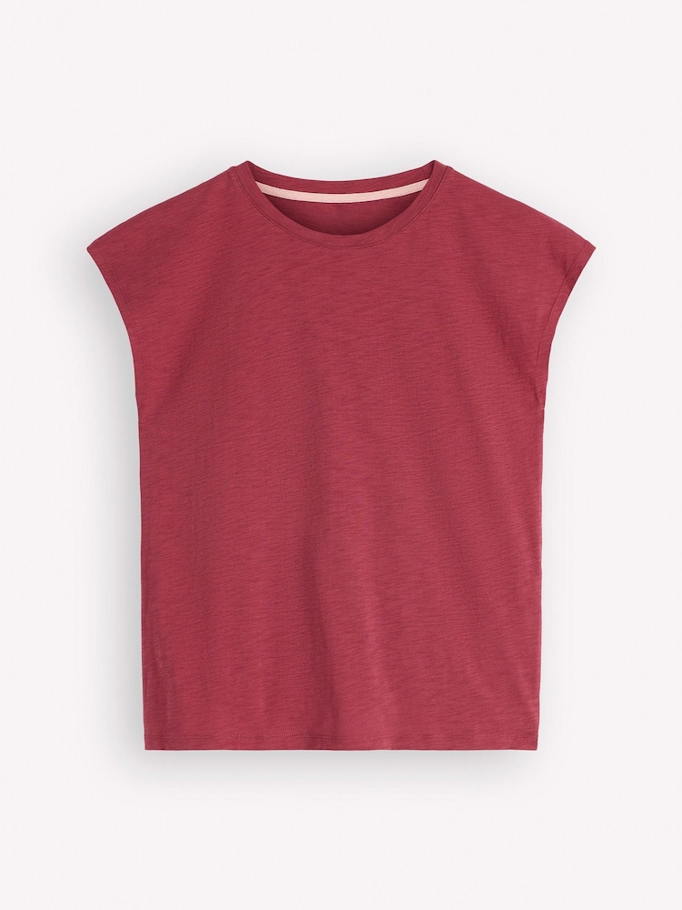 Boden Red Louisa Slub T-Shirt - Image 5 of 5 Boden Red Louisa Slub T-Shirt - Image 5 of 5