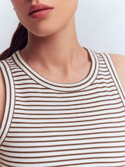 Boden Brown Ribbed Cotton Vest - Image 2 of 6