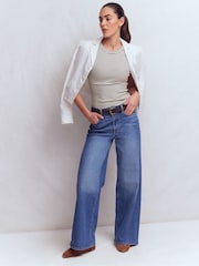 Boden Brown Ribbed Cotton Vest - Image 4 of 6