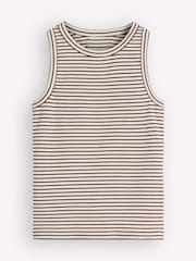 Boden Brown Ribbed Cotton Vest - Image 6 of 6